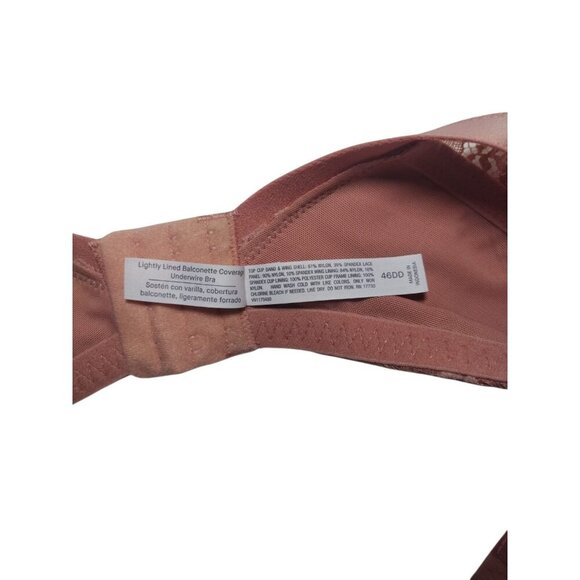 Auden Lace Balconette Bra 46DD Lightly Lined Underwire Adjustable Straps, NWT - Picture 5 of 9